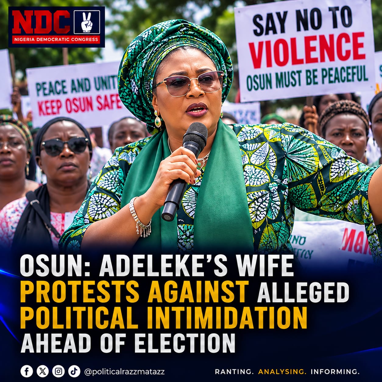 osun-election-adelekes-wife-leads-womens-protest-against-alleged-political-intimidation