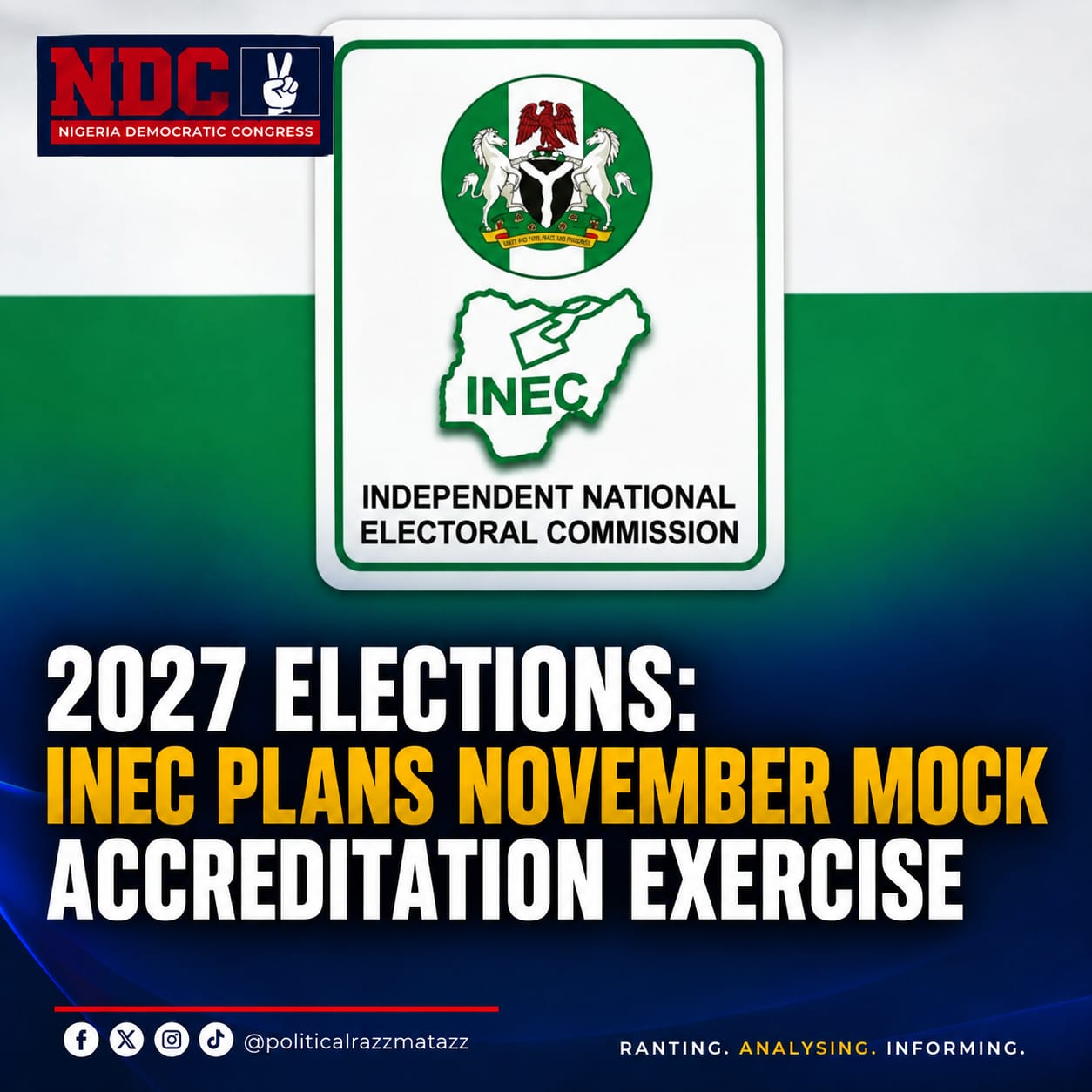 INEC Plans November Mock Accreditation Exercise Ahead of 2027 Polls