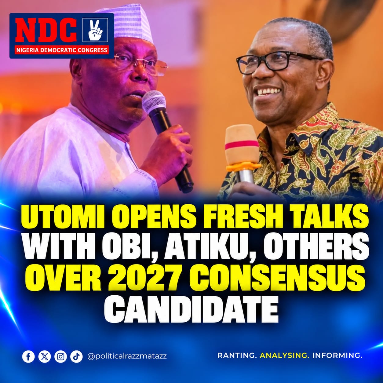 Inside Utomi’s High-Stakes Push for a 2027 Consensus Candidate